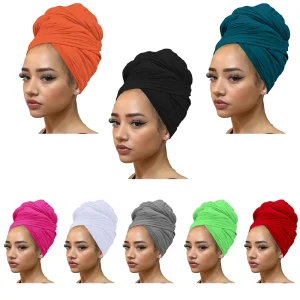 Hijab écharpe femmes plaine couleur unie Jersey mince doux élastique crème solaire châle foulard enveloppes femme Pashmina foulards