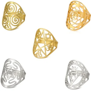 Bague Triangle ajourée à géométrie exquise, couleur or, Simple, en métal, tournesol, bijoux de fête de fiançailles, cadeau