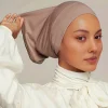 2024 nouveau Simple Monochrome Turban sous-capuchon décontracté polyvalent élastique Modal Hijab casquette extérieure respirant intérieur Hijabs casquette