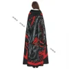 cape à capuche unisexe avec capuche en colère baphomet tête de chèvre cape vampire sorcière cape cosplay costume