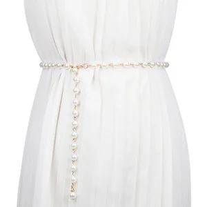 JOAll-Match Pearl Pendentif Ceinture pour Femme, Ceinture Femme, Ceinture Blanche, Designer, Luxe, Mode