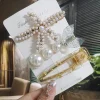 2020 doux à la main perle cheveux barrettes ensemble mode géométrique pinces à cheveux épingles pour femmes filles fleur cheveux accessoires chapeaux