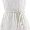 Ceinture élégante en perles pour femmes, Simple, réglable, chaîne fine, pour robe, taille fine, bijoux décoratifs