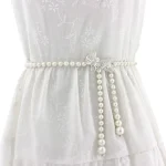 Ceinture élégante en perles pour femmes, Simple, réglable, chaîne fine, pour robe, taille fine, bijoux décoratifs