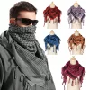 foulard hijab tactique du désert, foulard musulman, keffiyeh arabe, enveloppe de tête et de cou pour hommes et femmes, écharpe de camping coupe vent pour femmes et hommes ﻿