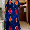 abayas musulmanes pour femme, ensembles de mode ramadan, boubou en coton imprimé floral, robe femme avec Écharpe surdimensionnée 2025x210 cm, 150