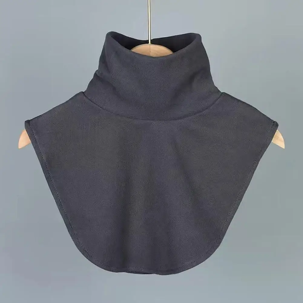 faux col roulé en modal pour femmes, extensions hijab islamique, couleur unie, faux col, demi haut, chemisier détachable, chauffe cou