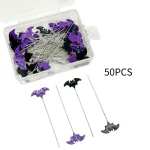 Épingles couture, broderie, Patchwork, accessoires, chauve-souris d&rsquo;halloween, aiguille à coudre, bricolage, outils 50/100