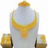 Ensembles de bijoux de mariage, collier, boucles d&rsquo;oreilles, bague, mains, alliage, dubaï, arabie saoudite, accessoires de bijoux à la mode, 4 pièces/ensemble