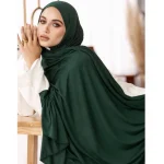 Hijab en Tissu Modal pour Femme Musulmane, Foulard de Tête en Jersey, Turban Vide, Toutes Saisons