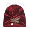 foulard hijab en velours pour femmes, bandeaux de sauna, bonnet doux, turban islamique, bonnet chimio
