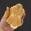 ensemble de bijoux exquis pour mariée, bracelet manchette et bague plaqués or, arabie saoudite, ensemble de bagues pour banquet