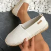 espadrilles en toile coordonnantes pour femmes, chaussures plates confortables, respirantes, solides, peu profondes, décontractées, été, 2024