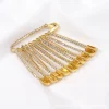 10/12 pièces grandes épingles de sûreté 2 pouces décoratif strass broche femmes broche broches pour vêtements jupes pull écharpe revers chapeau