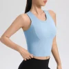 gilet de sport respirant avec coussin de poitrine nu, coupe ajustée, séchage rapide, beau dos, soutien gorge de yoga absorbant les chocs pour femmes