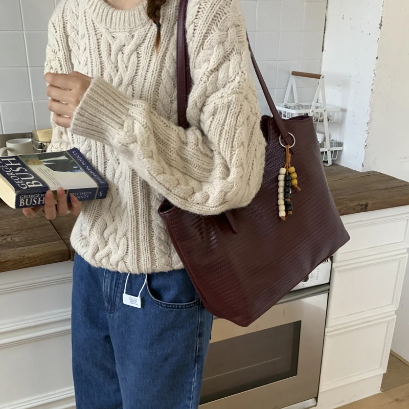 Sac à main en cuir pour femmes, élégant, classique, de styliste, de luxe, fourre-tout à bandoulière, pour tenue urbaine quotidienne