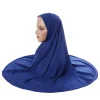 foulard hijab pour femmes, couvre tête arabe, double couche, bord rond, capuchon inférieur, écharpe haute élastique