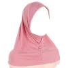 Écharpe de tête solide pour femmes musulmanes, châle rond, écharpe de sauna instantanée, hijab islamique prêt à porter, niab et intérieur ab, côtelé, amira hijab, 1 pc