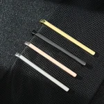 Pinces à cravate fines et élégantes pour femmes, couleur or lisse, Clips simples en métal, pinces à cravate pour vêtements pour femmes