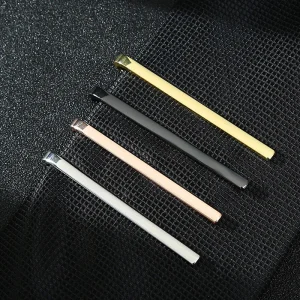 Pinces à cravate fines et élégantes pour femmes, couleur or lisse, Clips simples en métal, pinces à cravate pour vêtements pour femmes