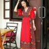 robe bohème à manches sulfpour femme, robes maxi de plage, rouge, chic et Élégant, aazole, harajuku, curvy sensual, sexy x, nouveau