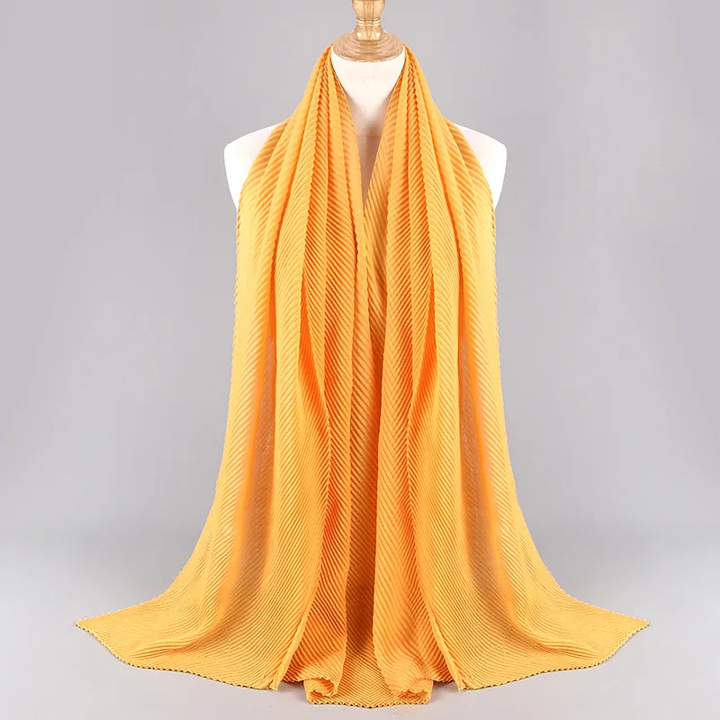 foulard hijab en coton uni pour femme, couverture complète, châles, bandeau de sauna, hijabs musulmans froissés, pr2024, nouvelle collection