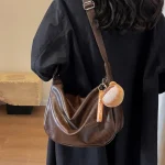 Sac fourre-tout de grande capacité pour femmes, sacs à bandoulière classiques noirs sous les bras, sacs à bandoulière légers, sac à boulettes polyvalent