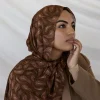 foulard de tête en polyester pour femme, couvre chef islamique, turban en coton mercerisé, casquette musulmane, hijab nik, solide, pour document