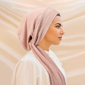 Femmes musulmanes Hijab pré-attaché chapeau foulard rides longue queue chimio casquette pansement Bonnet tête enveloppement Bandanas bandeau Turbante Mujer