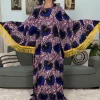 abayas pour femmes 2025 imprimé coton doux coupe ample femme robe africaine islam nigeria robes avec 160x80 glands châle sacrf