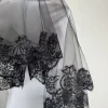 haute qualité visage voile blanc dentelle broderie bord voiles de mariée voiles de mariée mariage 1 couche accessoires de mariée hlts04