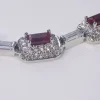 bijoux pour femmes plaqué argent diamant rouge bracelet de pierres précieuses micro pavé émeraude zircon mode bracelet pourpre