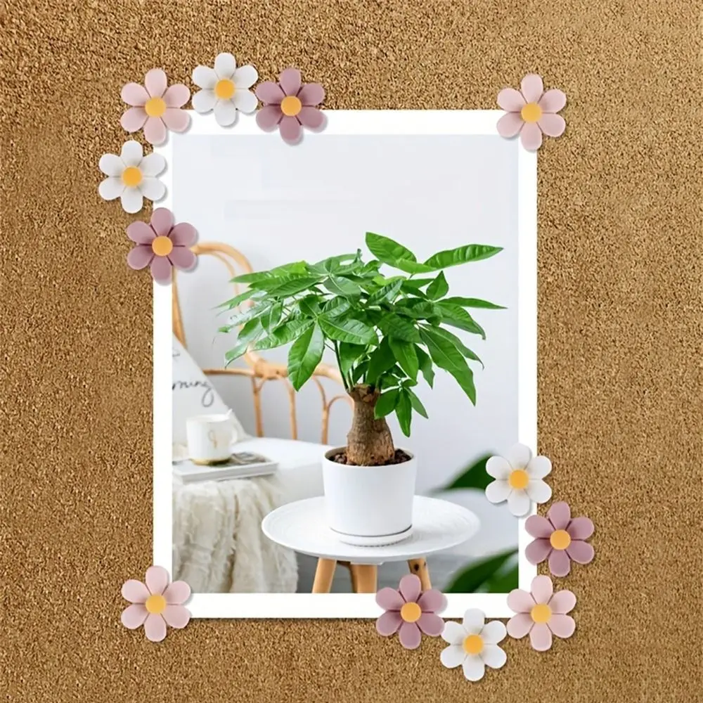 20/30/50 pièces en boîte créative Six pétales fleur punaises bricolage Photo décoration murale conseil punaise mignon 3D coloré punaises bureau