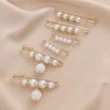 ensemble de 6 pièces de pinces à épingles de taille en perles artificielles, pour pantalons, jupes, robe, chemises ajustées, broche de pull