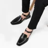 sandales d'Été noires en cuir pu pour homme, chaussures formelles d'affaires, nouvelle collection