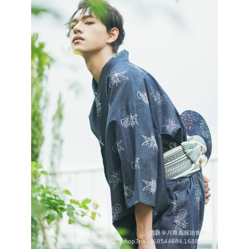 nouveau kimono amélioré pour hommes, vêtements de cérémonie, kimono de samouraï japonais traditionnel, vêtements photo yukata de style japonais pour hommes