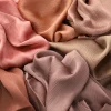 Écharpe hijab en satin froissé pour femme musulmane, châle en mousseline de soie, uni, respirant, islam, turban plissé, ramadan