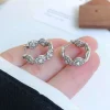 breloques rondes en cristal or argent, ensemble de bijoux de mariage fins de luxe, boucles d'oreilles, bracelet, collier, bague, cadeau romantique pour femmes, nouvelle collection