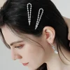 pinces à cheveux en métal strass brillant pour femmes, épingles à cheveux simples de couleur or argent, accessoires pour cheveux de filles, bijoux