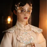 Voile Antique chinois, demi-visage, rideau de visage à pampilles, Costume de Cosplay, accessoires de déguisement