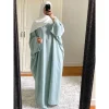 abayas musulmans pour femmes, manches chauve souris, robe de prière de l'aïd, vêtements kimono noirs, vêtements décontractés, vêtements saoudiens et arabes, maroc