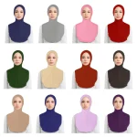 Casquette Hijab pour femmes, foulard, Bonnet, couverture complète, intérieur, os, couvre-chef musulman, islamique, uni