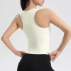 gilet de sport respirant avec coussin de poitrine nu, coupe ajustée, séchage rapide, beau dos, soutien gorge de yoga absorbant les chocs pour femmes