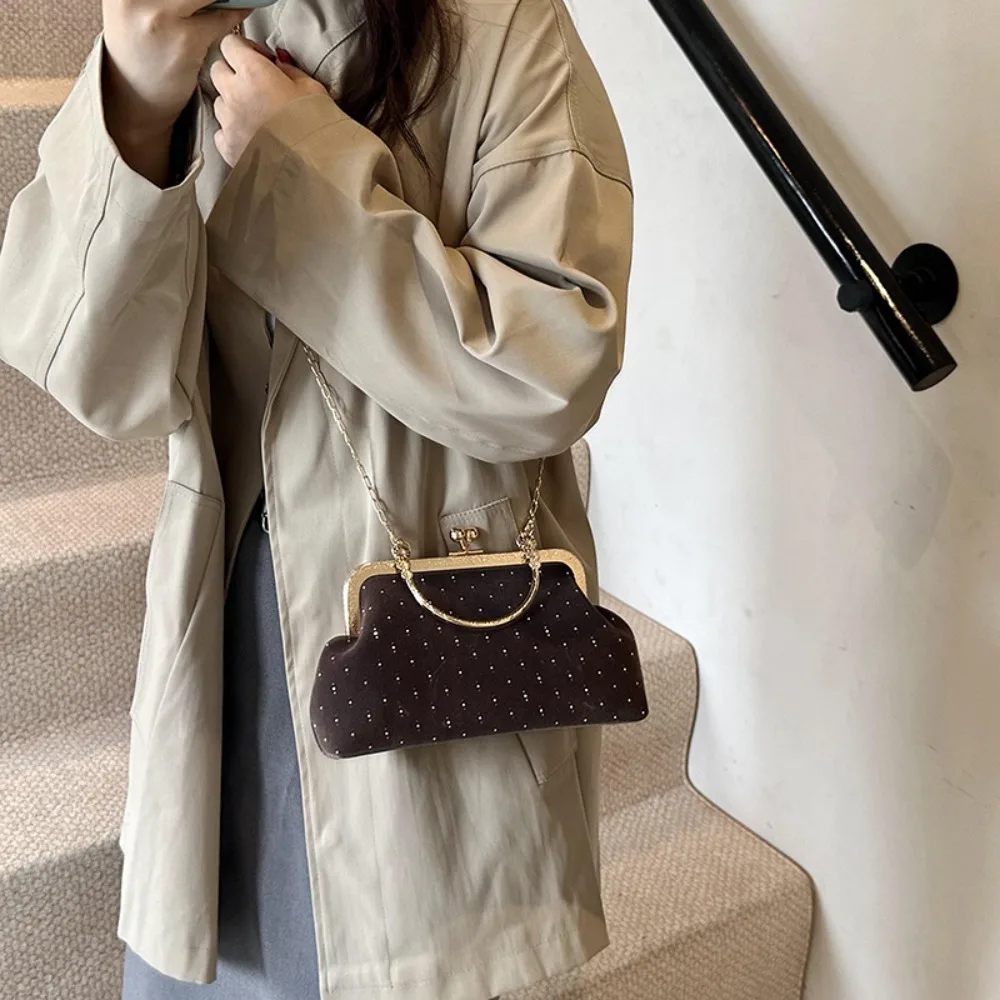 design de luxe femmes soirée pochette sac à main dîner fête dames petit sac à bandoulière à pince sacs à main rétro femme chaîne sac à bandoulière