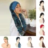 Casquette Turban pré-nouée pour femmes, imprimé floral, Hijab musulman, chapeau de chimio contre le Cancer, couverture de perte de cheveux, foulard de tête, Bandana extensible, nouvelle collection 2025