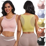 Soutien-gorge de sport push-up antichoc de grande taille, en maille respirante, séchage rapide, pour yoga et fitness