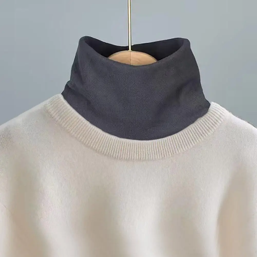 faux col roulé en modal pour femmes, extensions hijab islamique, couleur unie, faux col, demi haut, chemisier détachable, chauffe cou