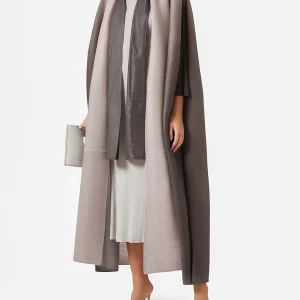 Abaya ouvert dubaï luxe pour femmes Miyake plissé à manches longues coupe-vent Robe formelle Cardigan manteau Eid Abaya porte femme mode