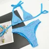vagues scintillantes sexy bikini femmes maillots de bain femme maillot de bain deux pièces bikini ensemble lter cravate maillot de bain baigneur Куshenльник Ж salahdhe
