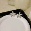 boucles d'oreilles à fleurs élégantes pour femmes à mode